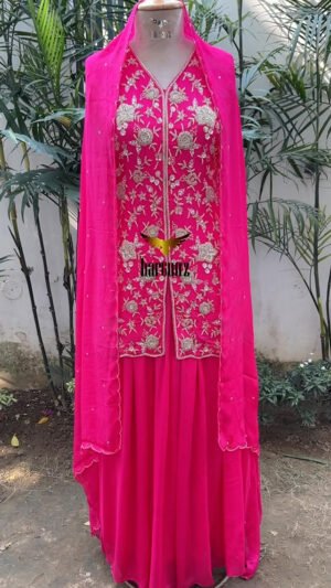 Long Kurta And Sharara Set With Dupatta