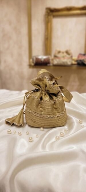 Elegant Gold Potli Bag