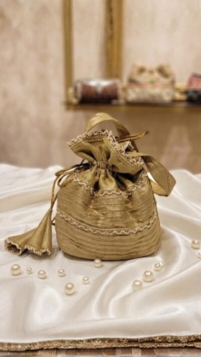 Elegant Gold Potli Bag