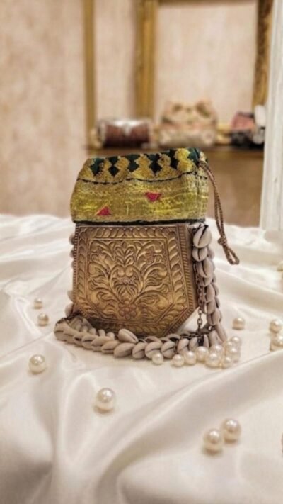 Golden Green Potli