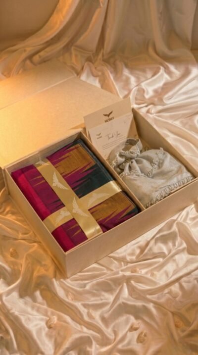 Traditional Kanchi Silk Saree Gift Box