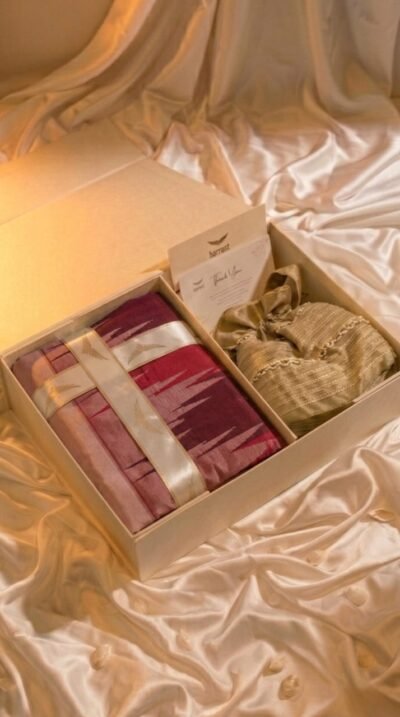 Traditional Kanchi Silk Saree Gift Box