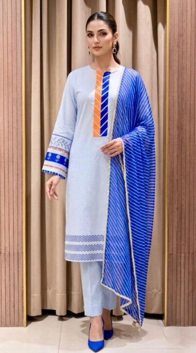 Premium Organic Cotton Block Printed Suit Set