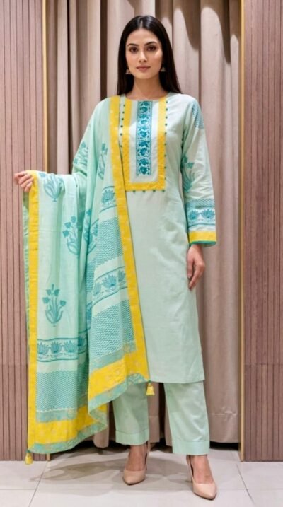 Premium Cotton Block Printed Suit Set