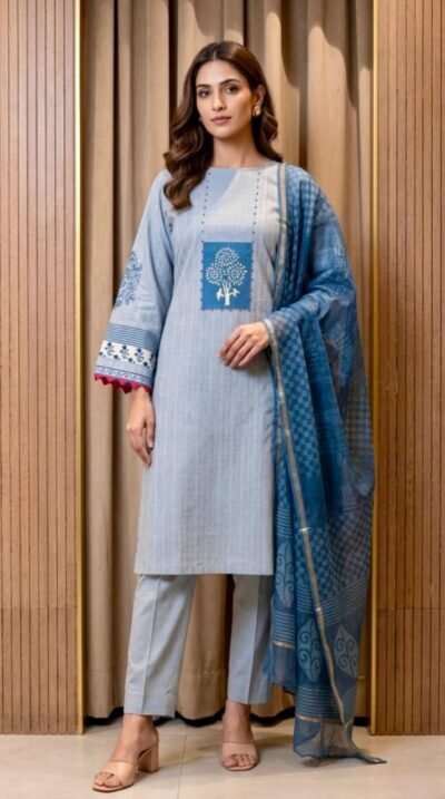 Premium Organic Cotton Set Weave Suit Set