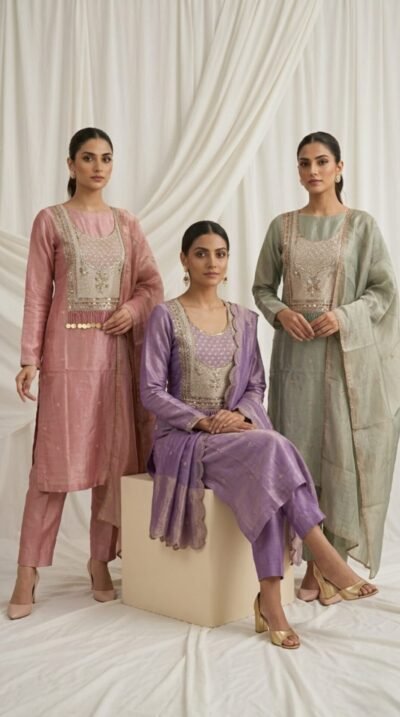 Premium Tissue Silk Suit Set