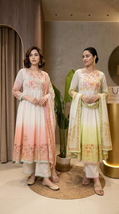 Mal Chanderi Pastel Suit Sets