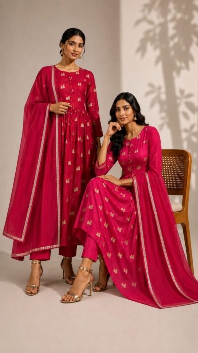 Mal Chanderi Ready to Wear Suit Set