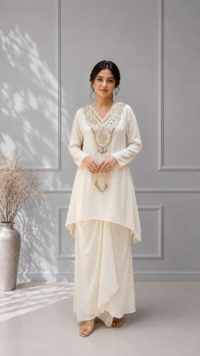 Pearl Elegance Organza Drape Set