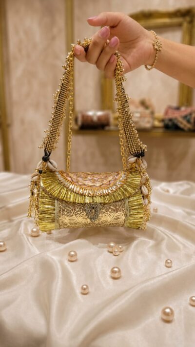 Golden Noor Embellished Potli Clutch