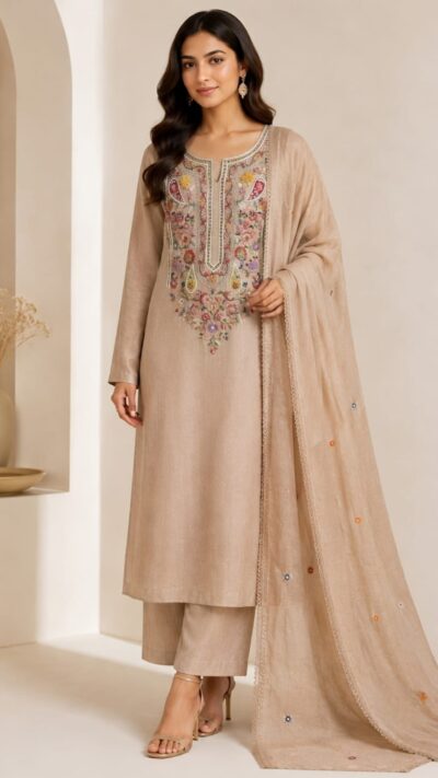Maheshwari Handwork Suit Set