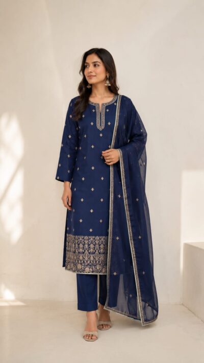 Maheshwari Zari Suit Set