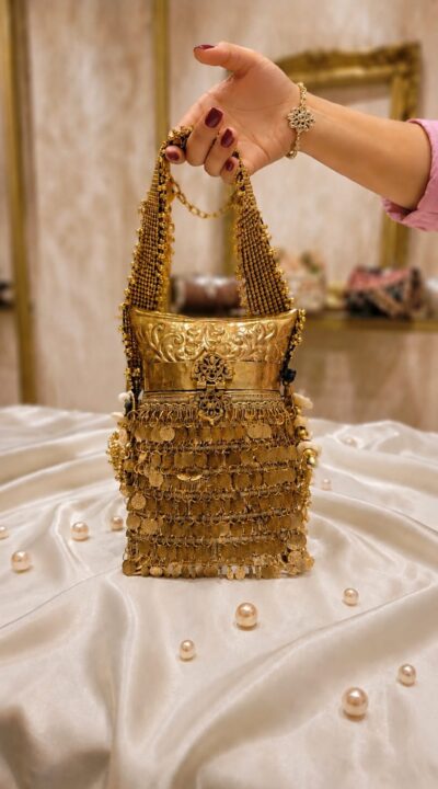 Golden Noor Embellished Potli Clutch