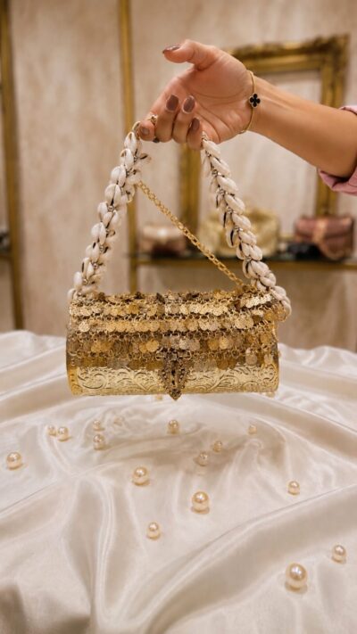 Golden Noor Embellished Potli Clutch