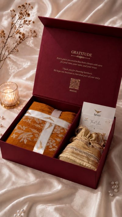 Pure Cotton Thread Work Gift Box