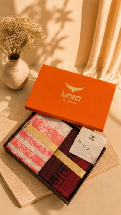 Classic Pure Wool Stole & Muffler Gift Box