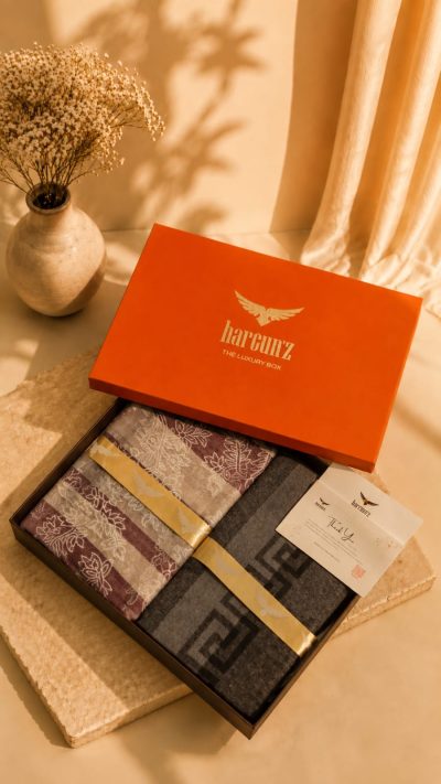 Classic Pure Wool Stole & Muffler Gift Box