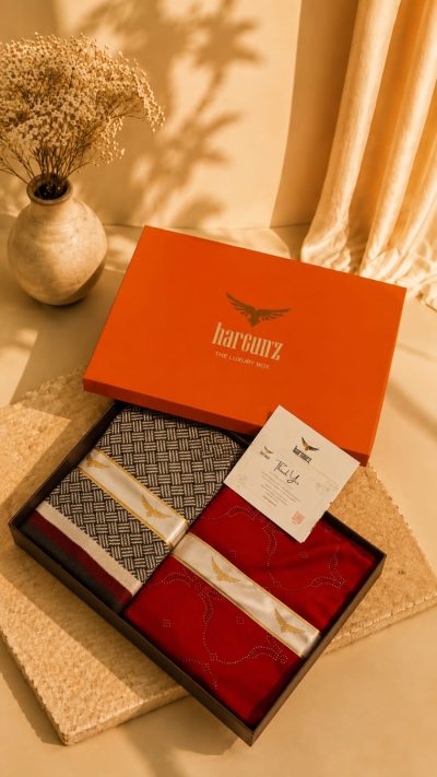 Classic Pure Wool Stole & Muffler Gift Box
