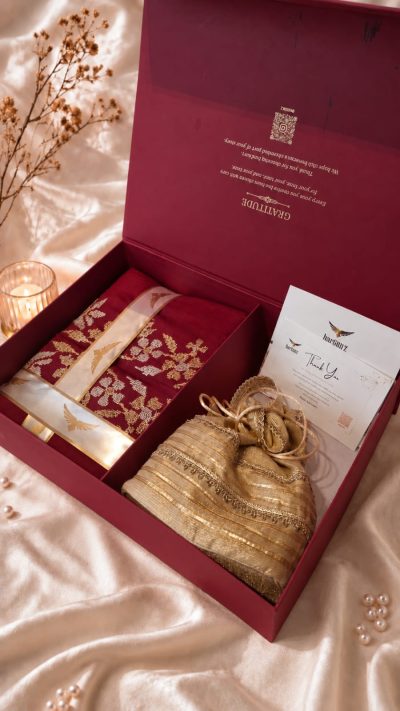 Pure Cotton Thread Work Gift Box