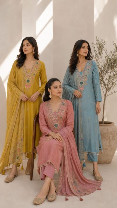 Tissue Gota Patti Embroidered Suit
